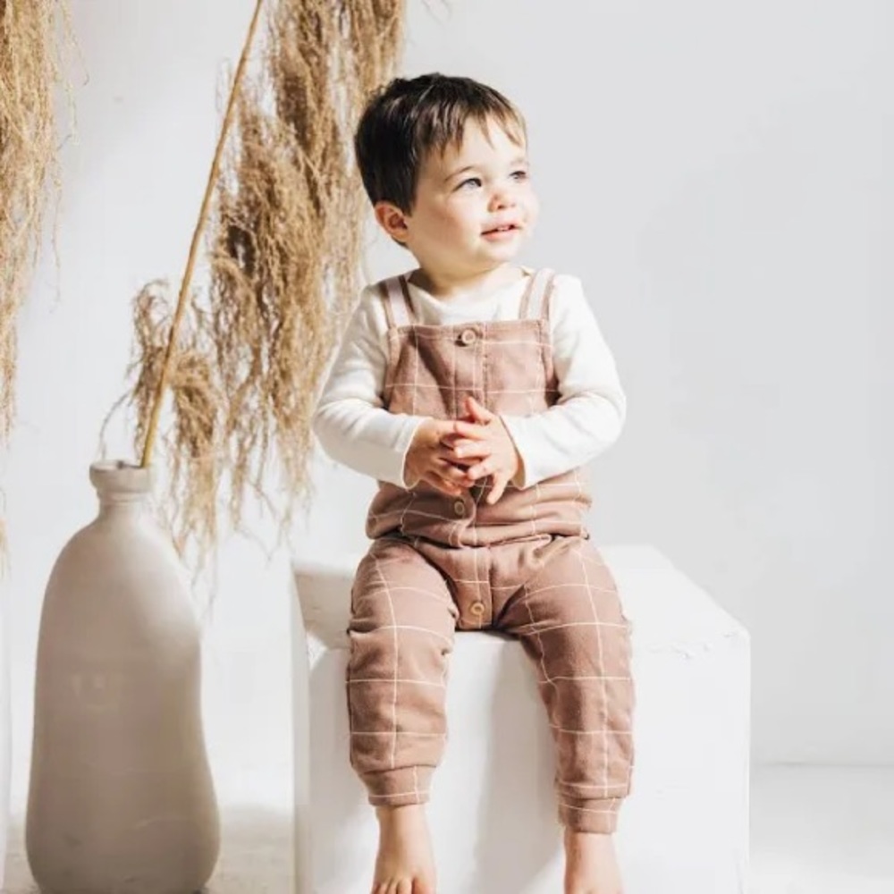 Greyson collection baby French terry button bodysuit set